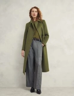 Pure Wool Belted Collared Tailored Coat -Marksandspencer Sale Store Pure Wool Belted Collared Tailored Coat 6