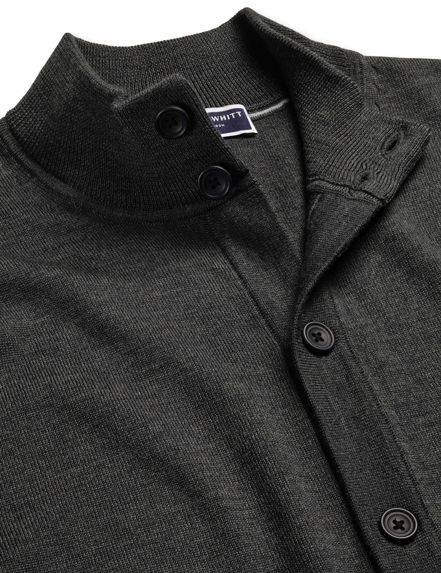 Pure Wool Funnel Neck Cardigan 4 Pure Wool Funnel Neck Cardigan - Image 4