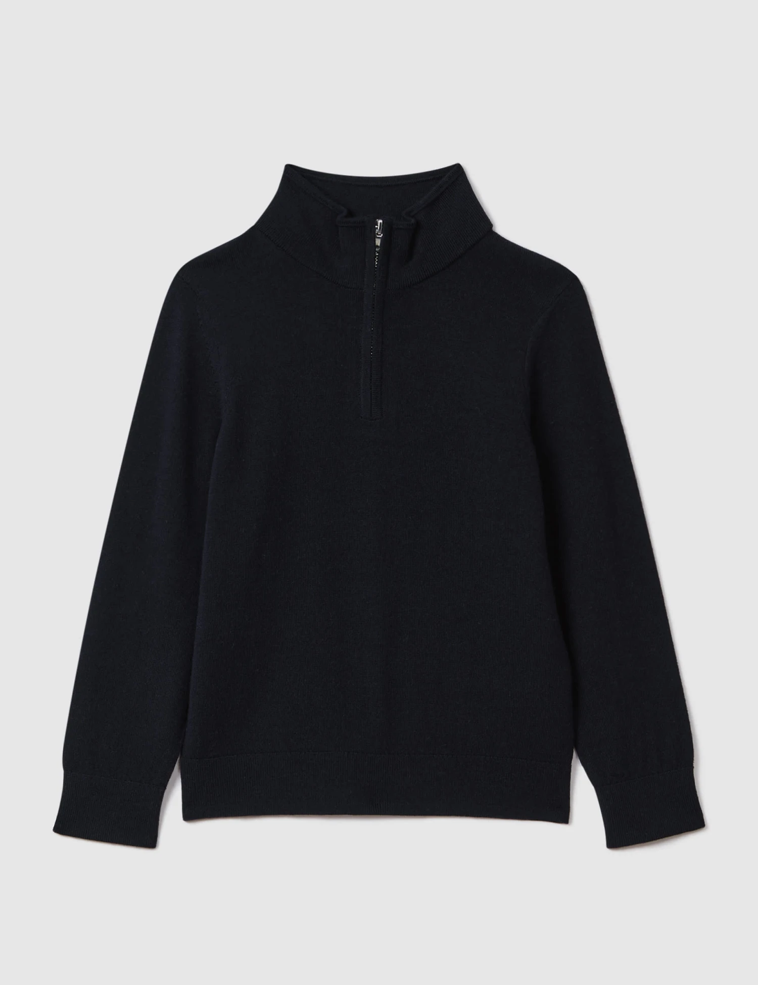 Reiss Pure Wool Knitted Half Zip Jumper (3-14 Yrs) 2 Reiss Pure Wool Knitted Half Zip Jumper (3-14 Yrs) - Image 2