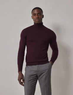 Pure Wool Roll Neck Jumper