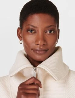 Sweaty Betty Radiant Ribbed Collared Half Zip Sweatshirt -Marksandspencer Sale Store Radiant Ribbed Collared Half Zip Sweatshirt 4