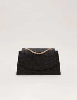 Raffia Chain Strap Clutch Bag -Marksandspencer Sale Store Raffia Chain Strap Clutch Bag 1