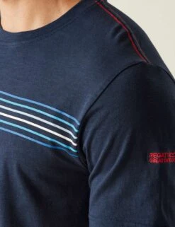 Regatta Ravia Pure Cotton Chest Stripe T-Shirt -Marksandspencer Sale Store Ravia Pure Cotton Chest Stripe T Shirt 4