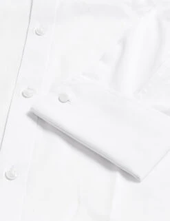 Regular Fit Cotton Blend Double Cuff Shirt 17 Regular Fit Cotton Blend Double Cuff Shirt -Marksandspencer Sale Store Regular Fit Cotton Blend Double Cuff Shirt 2