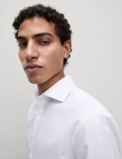 Regular Fit Cotton Blend Double Cuff Shirt 20 Regular Fit Cotton Blend Double Cuff Shirt -Marksandspencer Sale Store Regular Fit Cotton Blend Double Cuff Shirt 5