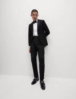 Regular Fit Cotton Dress Shirt With Bow Tie -Marksandspencer Sale Store Regular Fit Cotton Dress Shirt with Bow Tie 3