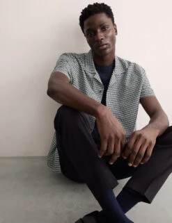 Jaeger Regular Fit Cotton Rich Luxury Shirt With Silk