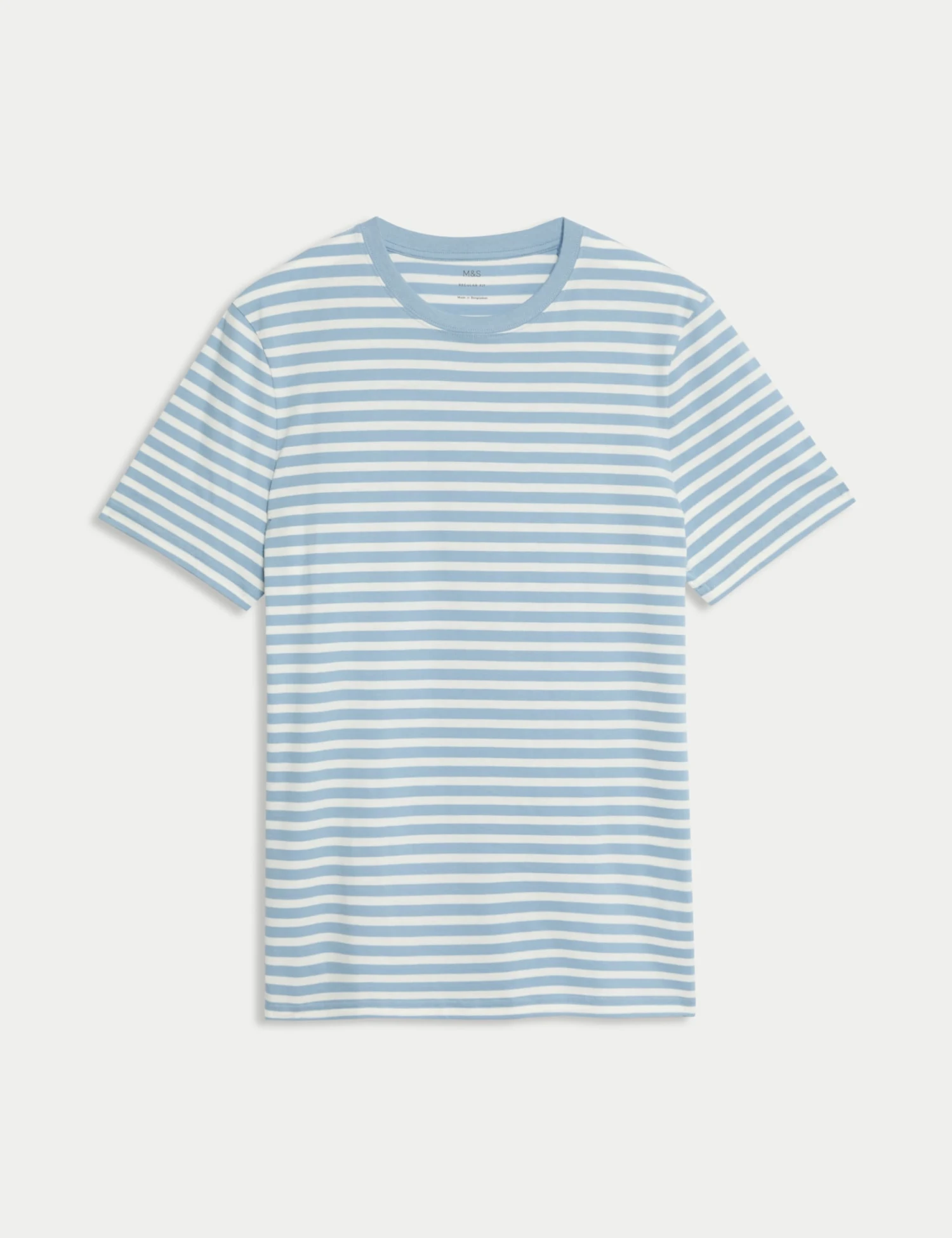 Regular Fit Crew Neck Striped T-Shirt 2 Regular Fit Crew Neck Striped T-Shirt - Image 2