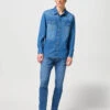 Wrangler Regular Fit Denim Shirt -Marksandspencer Sale Store Regular Fit Denim Shirt