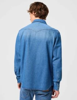 Wrangler Regular Fit Denim Shirt -Marksandspencer Sale Store Regular Fit Denim Shirt 2
