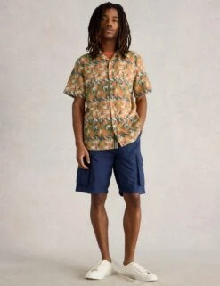 WHITE STUFF Regular Fit Linen Blend Floral Short Sleeve Shirt 14 WHITE STUFF Regular Fit Linen Blend Floral Short Sleeve Shirt -Marksandspencer Sale Store Regular Fit Linen Blend Floral Short Sleeve Shirt 2