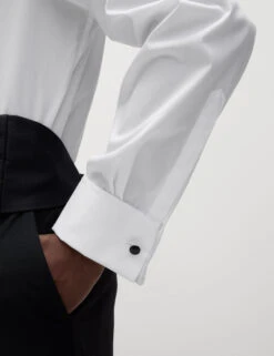 Regular Fit Luxury Cotton Double Cuff Dress Shirt -Marksandspencer Sale Store Regular Fit Luxury Cotton Double Cuff Dress Shirt 3