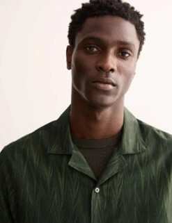 Jaeger Regular Fit Luxury Cotton Silk Blend Shirt -Marksandspencer Sale Store Regular Fit Luxury Cotton Silk Blend Shirt 4