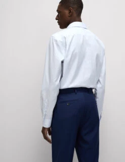 Regular Fit Luxury Cotton Striped Shirt -Marksandspencer Sale Store Regular Fit Luxury Cotton Striped Shirt 3