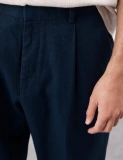 Regular Fit Lyocell Blend Single Pleat Trousers -Marksandspencer Sale Store Regular Fit Lyocell Blend Single Pleat Trousers 2