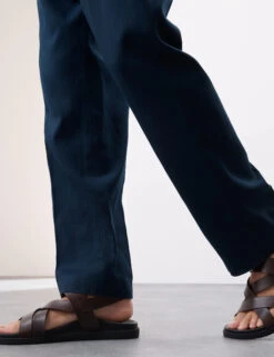 Regular Fit Lyocell Blend Single Pleat Trousers -Marksandspencer Sale Store Regular Fit Lyocell Blend Single Pleat Trousers 3