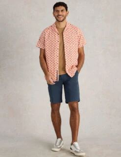 WHITE STUFF Regular Fit Pure Cotton Geometric Shirt -Marksandspencer Sale Store Regular Fit Pure Cotton Geometric Shirt 2