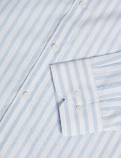 Regular Fit Pure Cotton Striped Shirt -Marksandspencer Sale Store Regular Fit Pure Cotton Striped Shirt 2