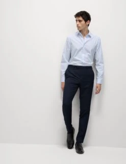 Regular Fit Pure Cotton Striped Shirt -Marksandspencer Sale Store Regular Fit Pure Cotton Striped Shirt 3