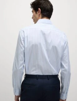 Regular Fit Pure Cotton Striped Shirt -Marksandspencer Sale Store Regular Fit Pure Cotton Striped Shirt 6