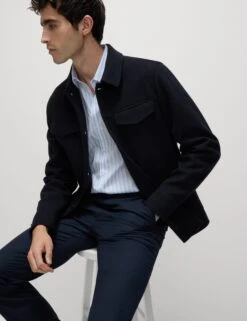 Regular Fit Pure Cotton Striped Shirt -Marksandspencer Sale Store Regular Fit Pure Cotton Striped Shirt 7