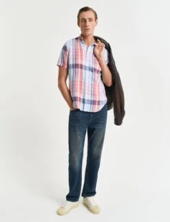 Gant Regular Fit Pure Linen Check Shirt -Marksandspencer Sale Store Regular Fit Pure Linen Check Shirt 4