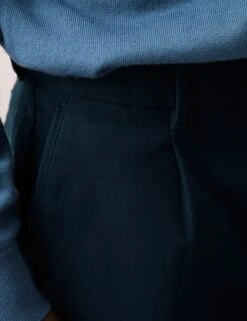 Regular Fit Textured Dobby Pleat Front Chinos -Marksandspencer Sale Store Regular Fit Textured Dobby Pleat Front Chinos 5