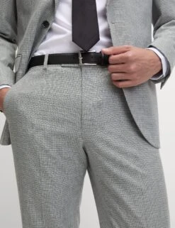 Regular Fit Textured Puppytooth Suit Trousers