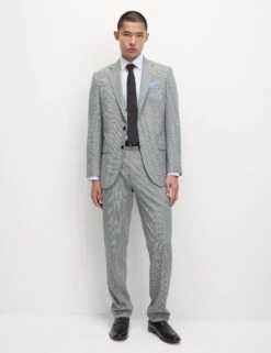 Regular Fit Textured Puppytooth Suit Trousers -Marksandspencer Sale Store Regular Fit Textured Puppytooth Suit Trousers 3