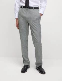 Regular Fit Textured Puppytooth Suit Trousers -Marksandspencer Sale Store Regular Fit Textured Puppytooth Suit Trousers 4