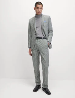Regular Fit Textured Puppytooth Suit Trousers -Marksandspencer Sale Store Regular Fit Textured Puppytooth Suit Trousers 8