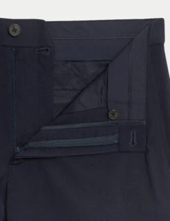 Regular Fit Wool Blend Trousers -Marksandspencer Sale Store Regular Fit Wool Blend Trousers 2