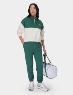 Sweaty Betty Revive Cotton Rich Half Zip Crop Sweatshirt -Marksandspencer Sale Store Revive Cotton Rich Half Zip Crop Sweatshirt 2