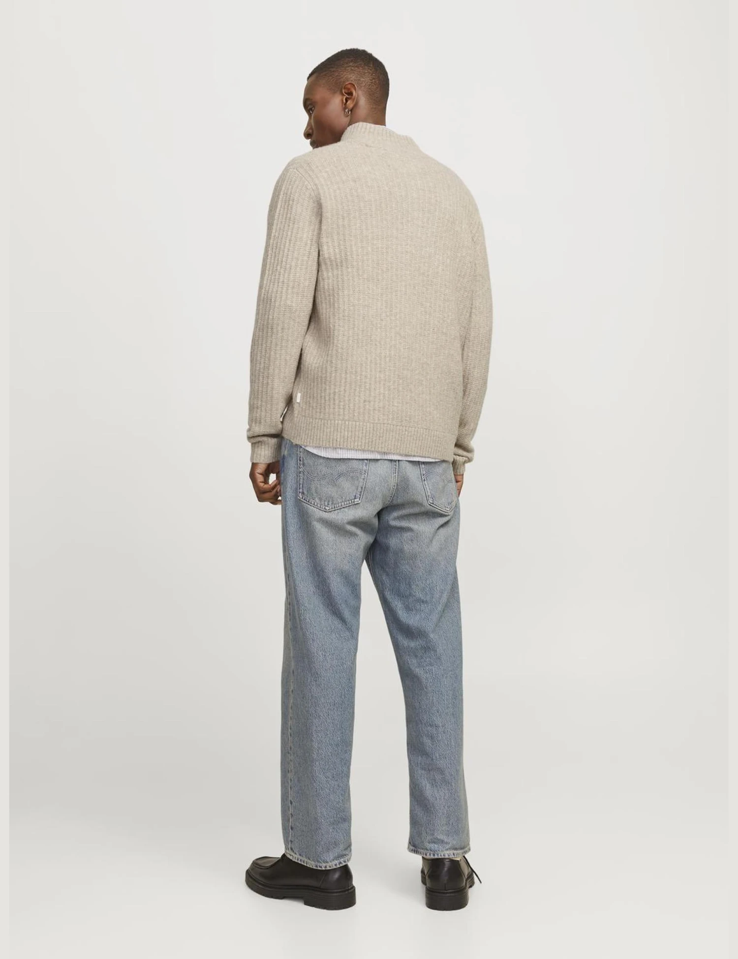 Jack & Jones Ribbed Funnel Neck Cardigan 4 Jack & Jones Ribbed Funnel Neck Cardigan - Image 4