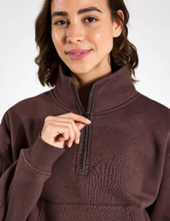 Rihanna Cotton Rich Half Zip Sweatshirt -Marksandspencer Sale Store Rihanna Cotton Rich Half Zip Sweatshirt 3