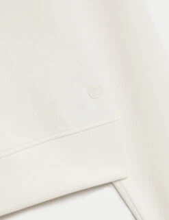 Round Neck Relaxed Yoga Crop Sweatshirt -Marksandspencer Sale Store Round Neck Relaxed Yoga Crop Sweatshirt 6