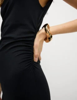 Round Neck Ruched Midi Bodycon Dress 14 Round Neck Ruched Midi Bodycon Dress -Marksandspencer Sale Store Round Neck Ruched Midi Bodycon Dress 3