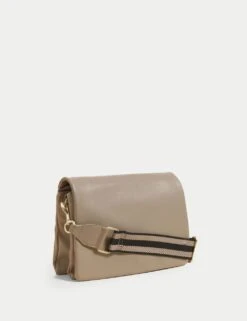 Faux Leather Messenger Cross Body Bag -Marksandspencer Sale Store SD 01 T01 1015V MS X EC 3