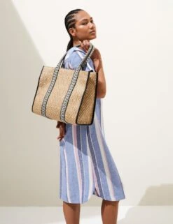 Woven Tote Bag -Marksandspencer Sale Store SD 01 T01 1121Z V0 X EC 4