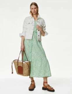 Straw Striped Tote Bag -Marksandspencer Sale Store SD 01 T01 1123Y V0 X EC 8
