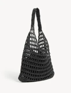 Straw Drawstring Tote Bag -Marksandspencer Sale Store SD 01 T01 1125Y Y0 X EC 3