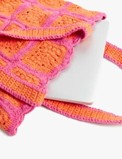 Pure Cotton Crochet Shopper -Marksandspencer Sale Store SD 01 T01 2007Y A4 X EC 2