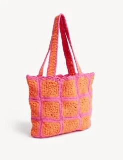 Pure Cotton Crochet Shopper -Marksandspencer Sale Store SD 01 T01 2007Y A4 X EC 3