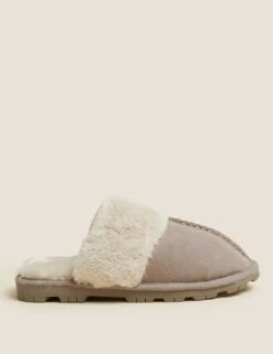 Suede Mule Slippers