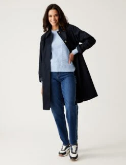 Cotton Rich Textured Crew Neck Jumper -Marksandspencer Sale Store SD 01 T38 0184 E2 X EC 1