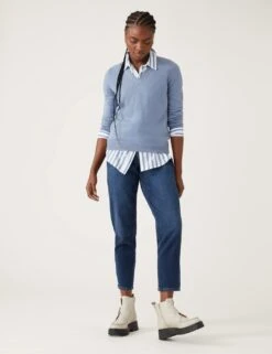 Supersoft V-Neck Jumper -Marksandspencer Sale Store SD 01 T38 1287 KP X EC 1