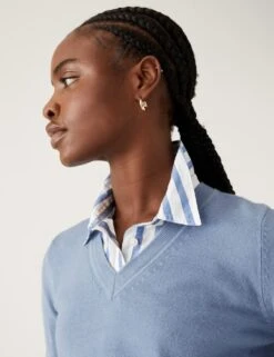 Supersoft V-Neck Jumper -Marksandspencer Sale Store SD 01 T38 1287 KP X EC 2