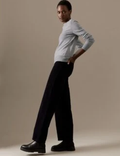 Pure Cashmere Textured Crew Neck Jumper -Marksandspencer Sale Store SD 01 T38 3394A T4 X EC 1