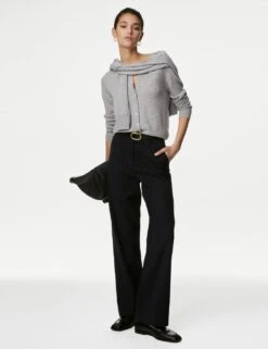 Pure Cashmere Textured Crew Neck Cardigan -Marksandspencer Sale Store SD 01 T38 3471B T4 X EC 1