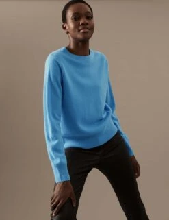Pure Cashmere Crew Neck Jumper -Marksandspencer Sale Store SD 01 T38 3915 H0 X EC 1
